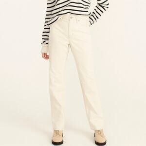 NEW J. Crew Ecru White Slouchy Boyfriend High-Waisted Jeans